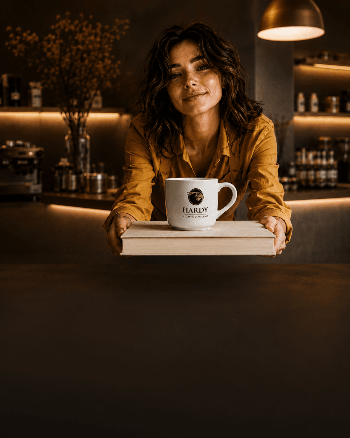 Barista la bar — serviciu espresso Hardy în Milano