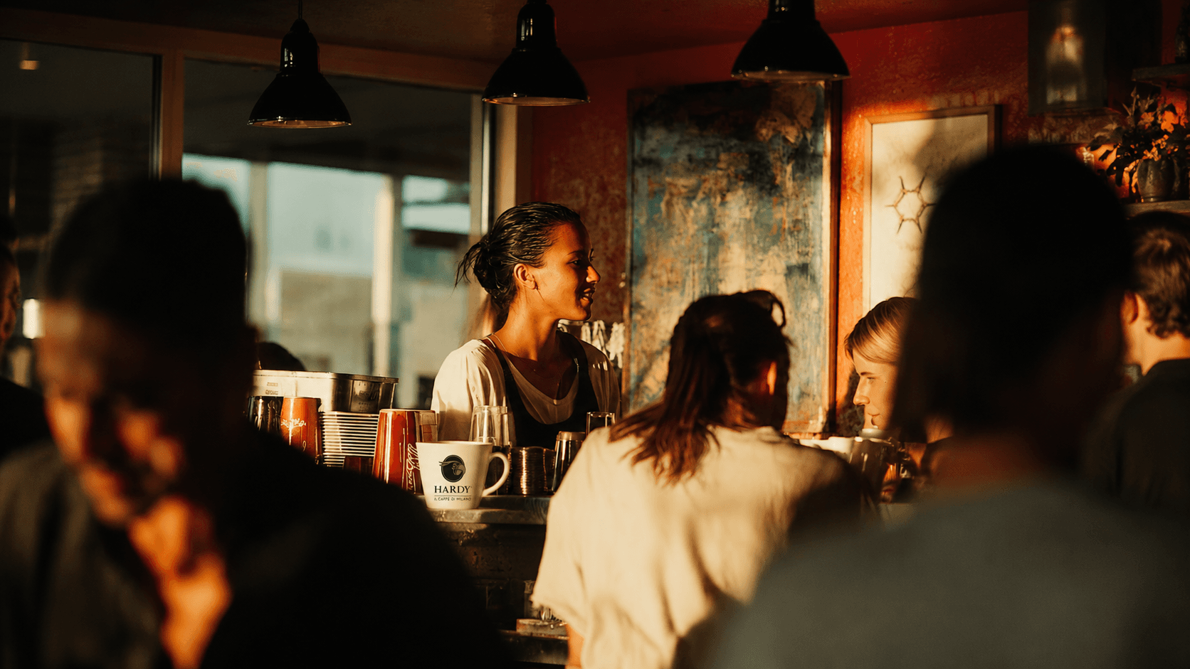 Bar cu serviciu Hardy — ceașcă Hardy la bar