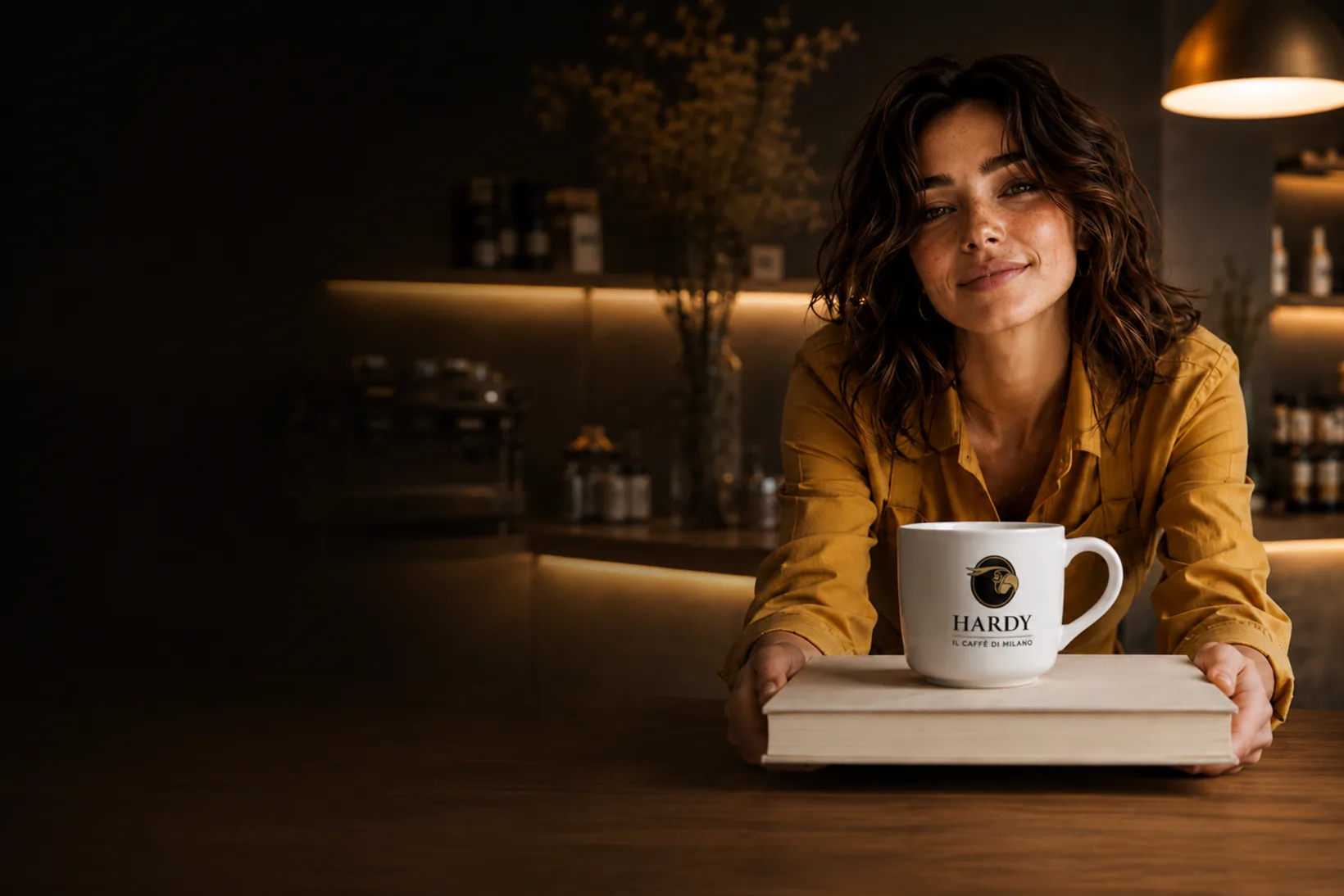 Barista at the counter — Hardy espresso service in Milan