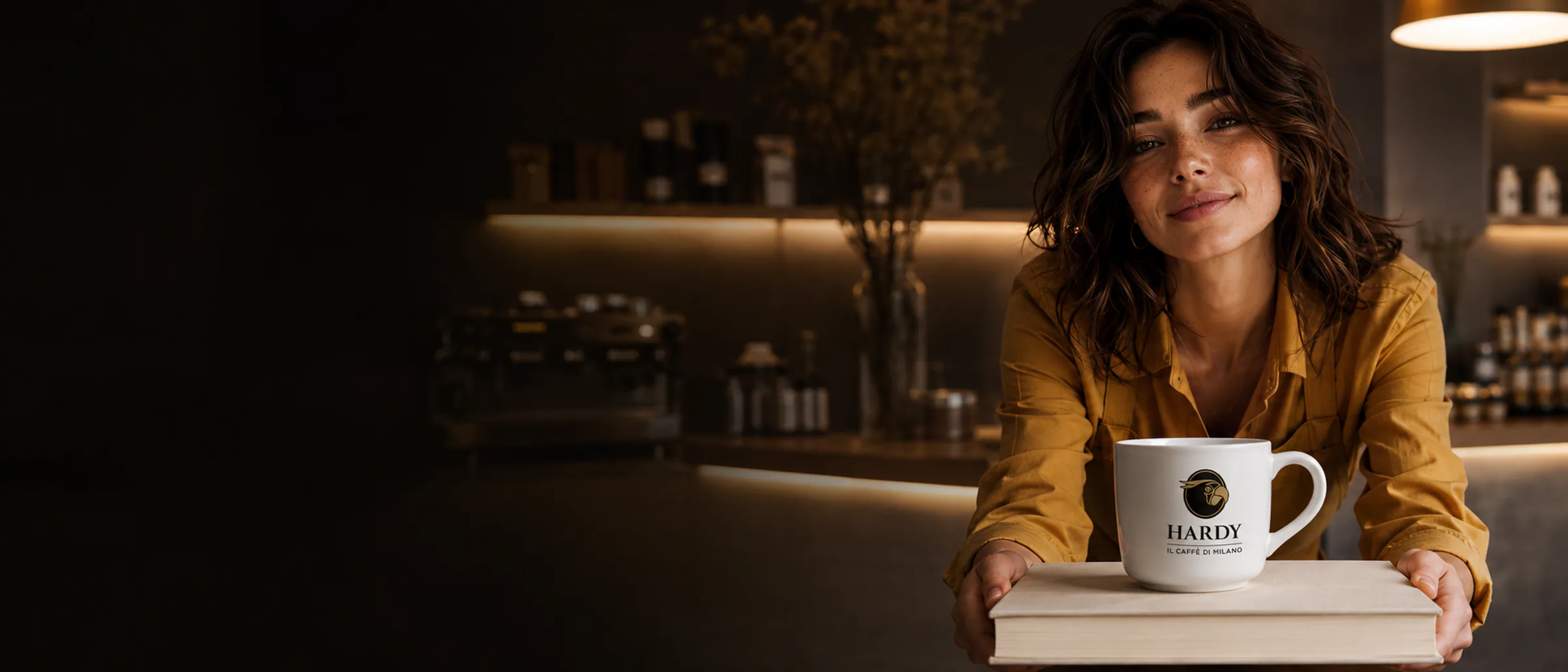 Barista at the counter — Hardy espresso service in Milan