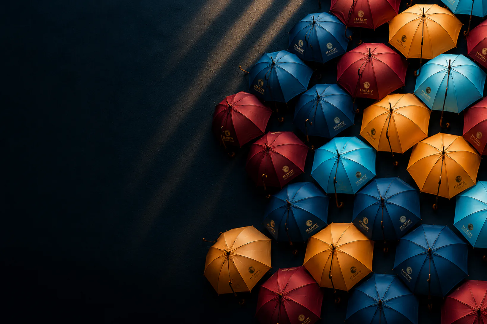 Hardy distributor network — Hardy-branded umbrellas worldwide