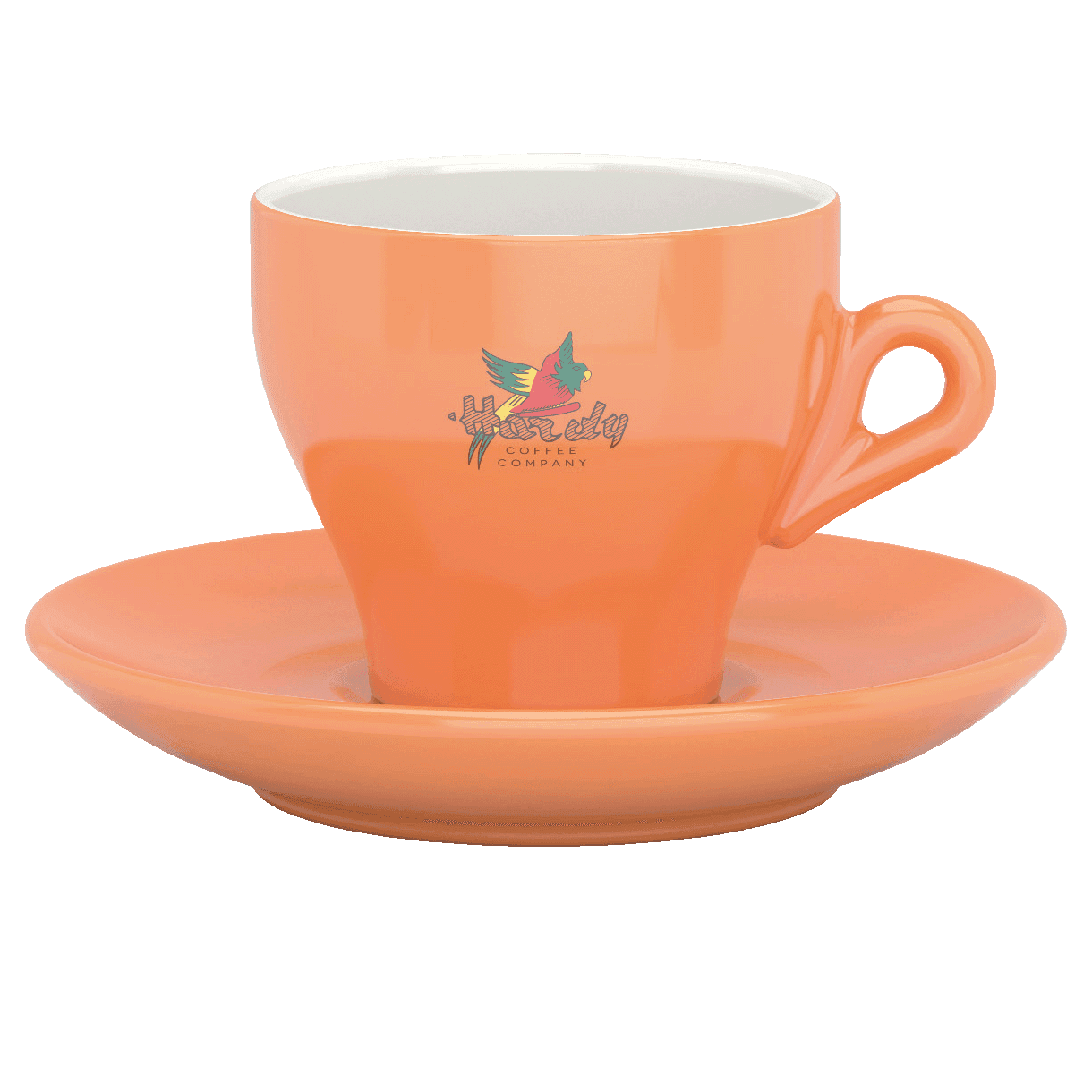 Caffè Hardy Cappuccino Cup Vintage 1954 Orange