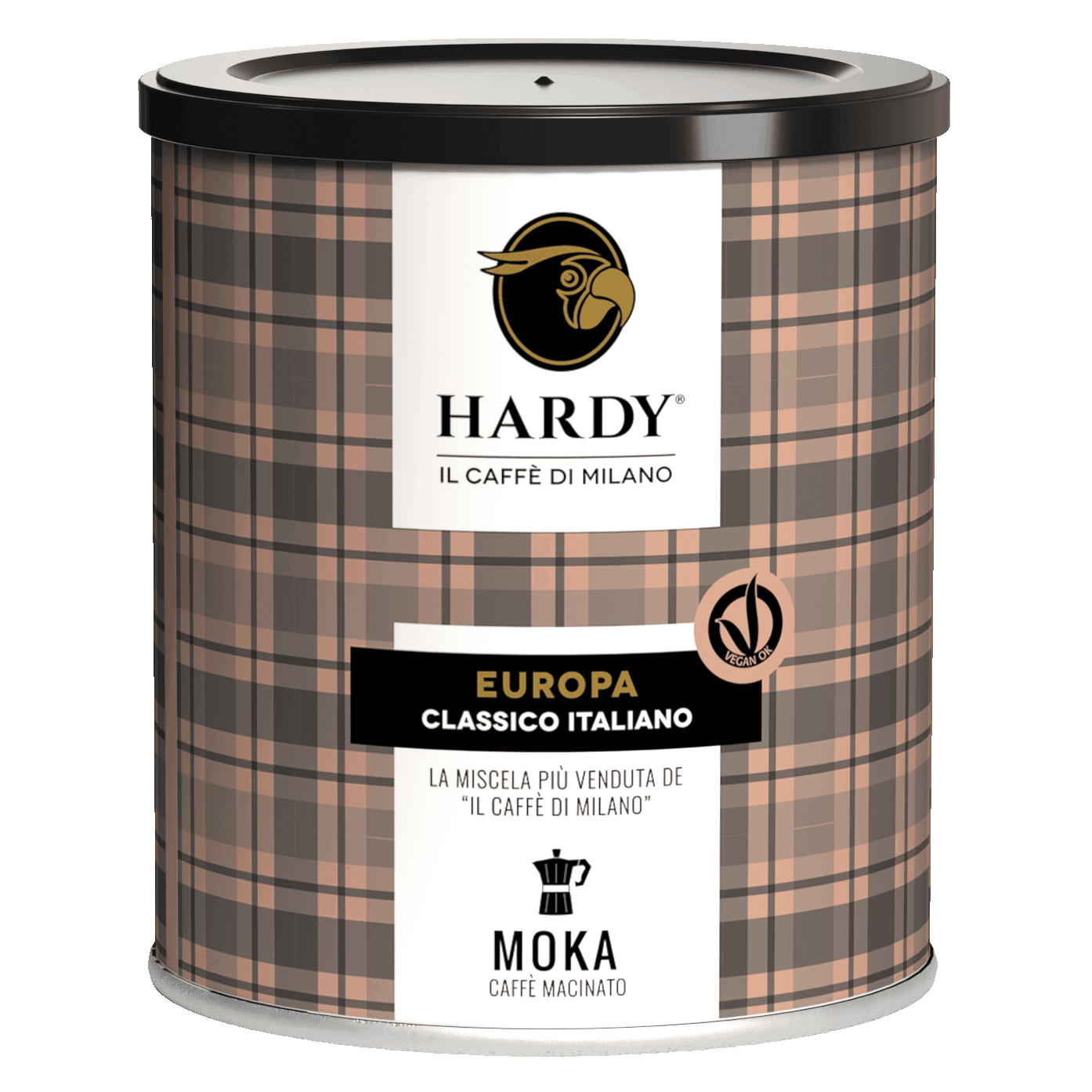 Caffè Hardy Europa — 250-g-Dose, gemahlen für die Moka