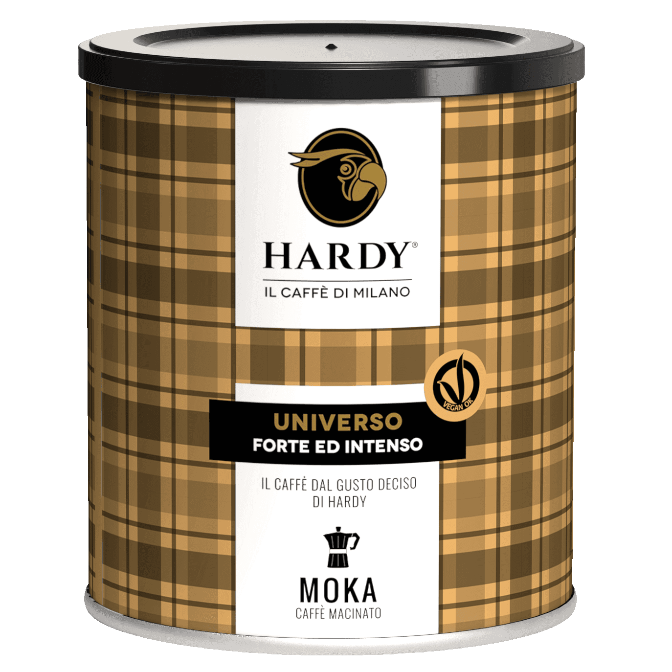 Caffè Hardy Universo — Μεταλλική συσκευασία αλεσμένου για moka 250 g