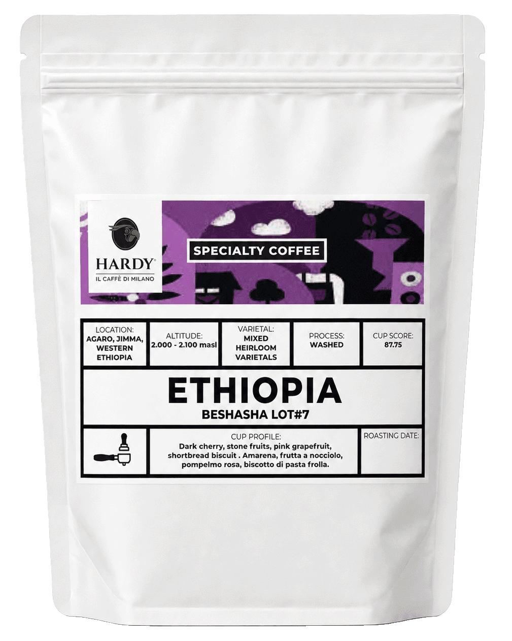 Caffè Hardy Ethiopia — Sáček 250 g
