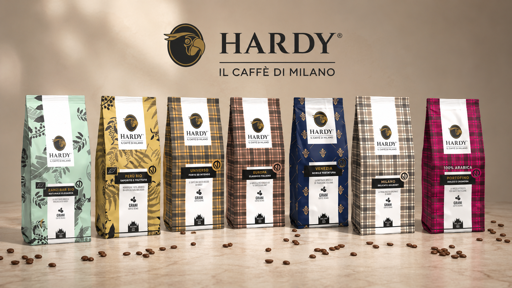 Η γκάμα Hardy: σακιά 1 kg με επαγγελματικά μείγματα για μπαρ και διανομείς