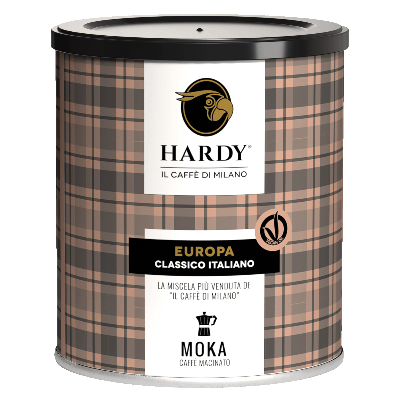 Caffè Hardy Europa — פחית 250 ג׳, טחון למוקה