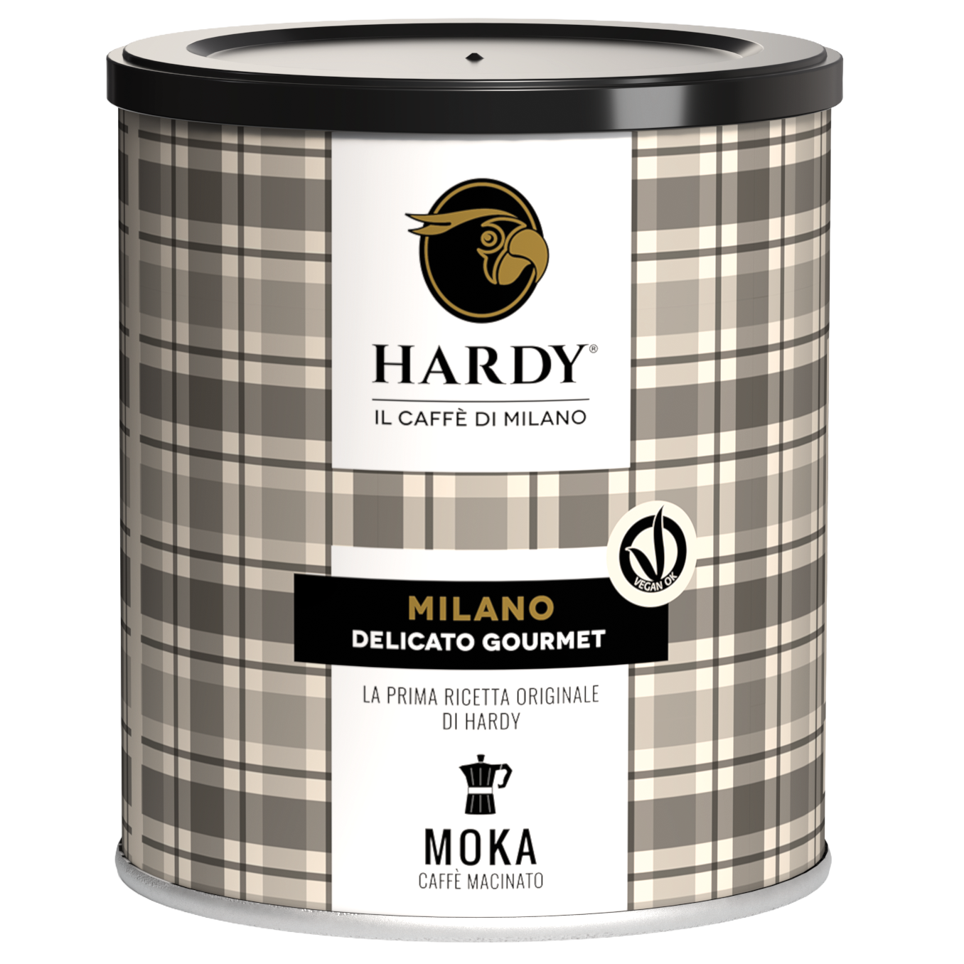 Caffè Hardy Milano — פחית 250 ג׳, טחון למוקה